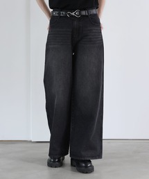 SOCCE（ソーシー）の「12OZルーズシルエットセミフレアワイドデニム（デニムパンツ）」