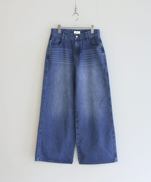 SOCCE(ソーシー)の「12OZルーズシルエットセミフレアワイドデニム(デニムパンツ・メンズ・ネイビー/グレー/ブラック/ブルー・XL/L/M/S)」の8枚目の写真
