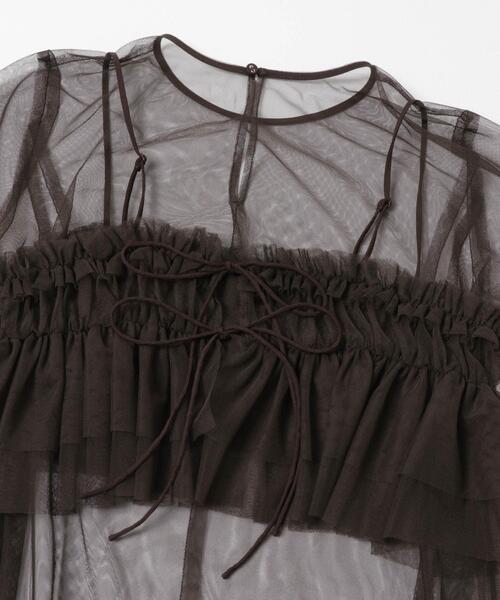 URBAN RESEARCH ROSSO WOMEN（アーバンリサーチ　ロッソ）の「チュールキャミソールsetドレス（ワンピース・レディース・グリーン系その他/ダークブラウン・FREE）」の19枚目の写真