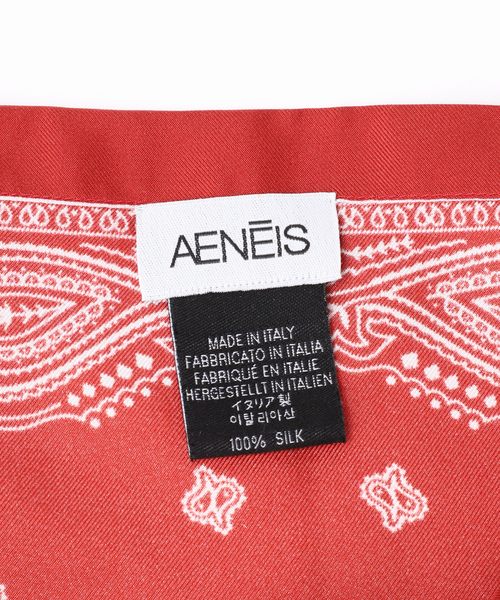 journal standard L'essage（ジャーナルスタンダードレサージュ）の「《追加》【AENEIS/エネス】Minimal Bandana Silk Totebag：トートバッグ（トートバッグ・レディース・ブラック/レッド・FREE）」の11枚目の写真