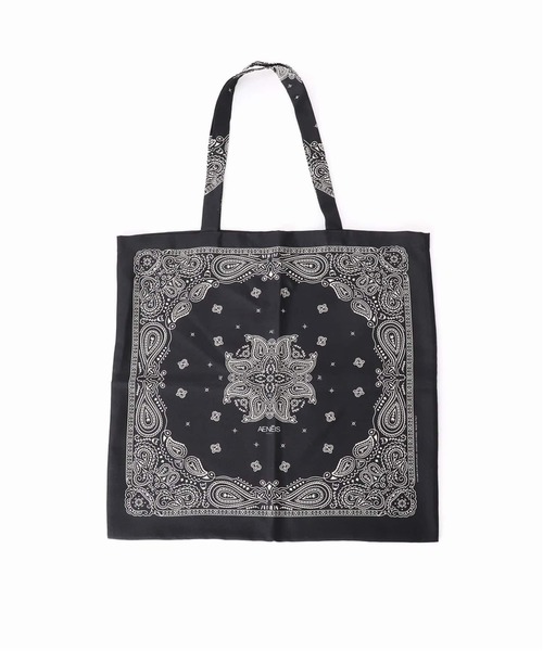 journal standard L'essage（ジャーナルスタンダードレサージュ）の「《追加》【AENEIS/エネス】Minimal Bandana Silk Totebag：トートバッグ（トートバッグ・レディース・ブラック/レッド・FREE）」の13枚目の写真