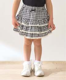 Lycee mine | 【UV加工】ギンガムチェックティアードスカート(インパン付き) 【Lycee mine バレエシリーズ】(スカート)