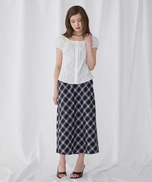 Unblend(アンブレンド)の「【Unblend】2WAYオフショルダー パフスリーブ リボン半袖ブラウス(シャツ/ブラウス・レディース・ブラック/オフホワイト/サックスブルー/ピンク・FREE)」の20枚目の写真