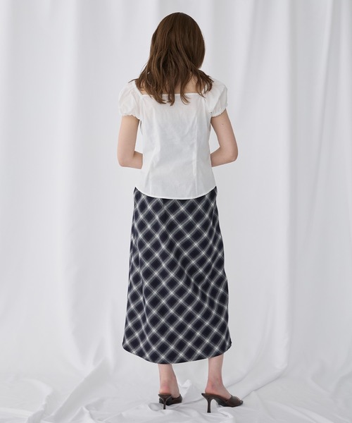 Unblend(アンブレンド)の「【Unblend】2WAYオフショルダー パフスリーブ リボン半袖ブラウス(シャツ/ブラウス・レディース・ブラック/オフホワイト/サックスブルー/ピンク・FREE)」の21枚目の写真