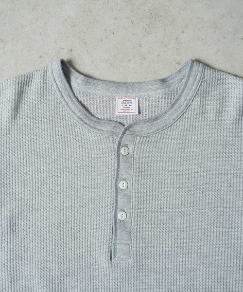 JEMORGAN（ジェーイーモーガン）の「"04"≪JEMORGAN≫パックT ワッフル ヘンリーネック 長袖Tシャツ（Tシャツ/カットソー・メンズ・グレー/オフホワイト/ブラック・MEDIUM/LARGE/X-LARGE）」の16枚目の写真