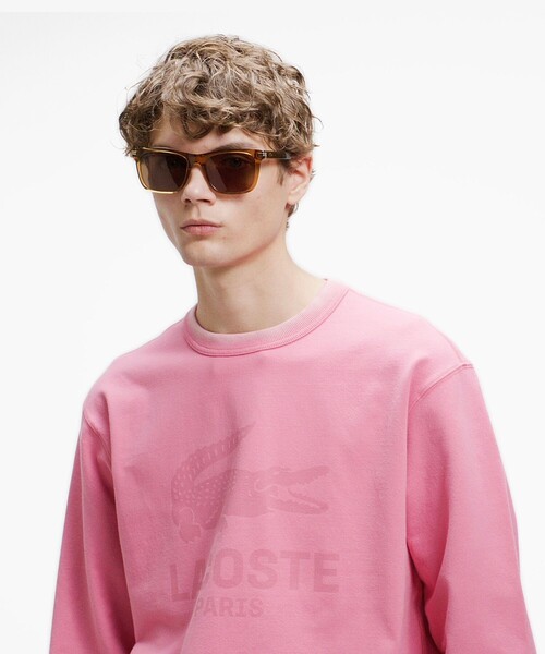 LACOSTE(ラコステ)の「ヴィンテージエフェクト ロゴクルーネックスウェット(スウェット・メンズ・イエロー/グレイッシュブルー/ダークアッシュ/ピンク・2/3/5/4)」の14枚目の写真