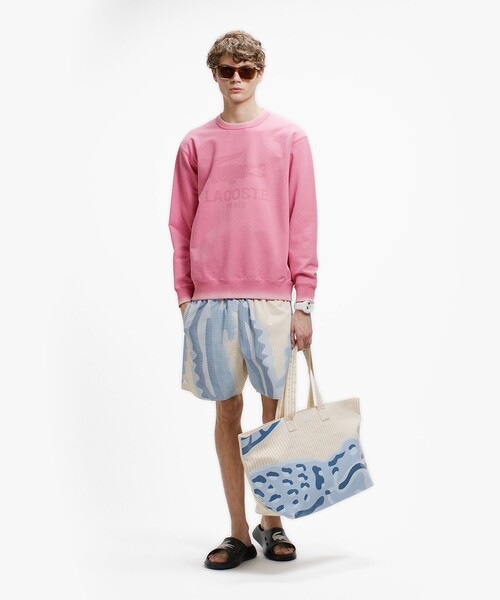 LACOSTE(ラコステ)の「ヴィンテージエフェクト ロゴクルーネックスウェット(スウェット・メンズ・イエロー/グレイッシュブルー/ダークアッシュ/ピンク・2/3/5/4)」の15枚目の写真