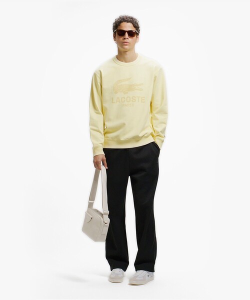LACOSTE(ラコステ)の「ヴィンテージエフェクト ロゴクルーネックスウェット(スウェット・メンズ・イエロー/グレイッシュブルー/ダークアッシュ/ピンク・2/3/5/4)」の18枚目の写真