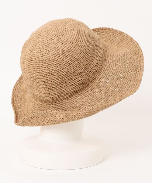 Mila Owen（ミラオーウェン）の「細編みペーパーキャペリンハット（ハット・レディース・ベージュ/キャメル・F）」の3枚目の写真
