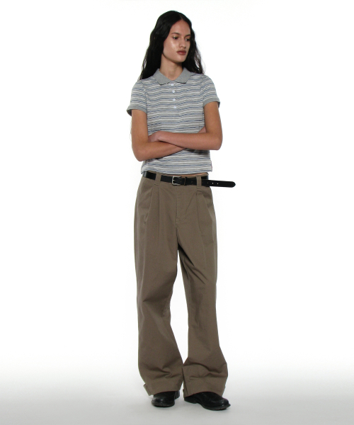 PARTIMENTO WOMEN（パルティメントウィメン）の「PWC 90s ポケットポロショートスリーブTシャツ_メランジ（ポロシャツ・レディース・その他・SMALL/MEDIUM/LARGE）」の2枚目の写真