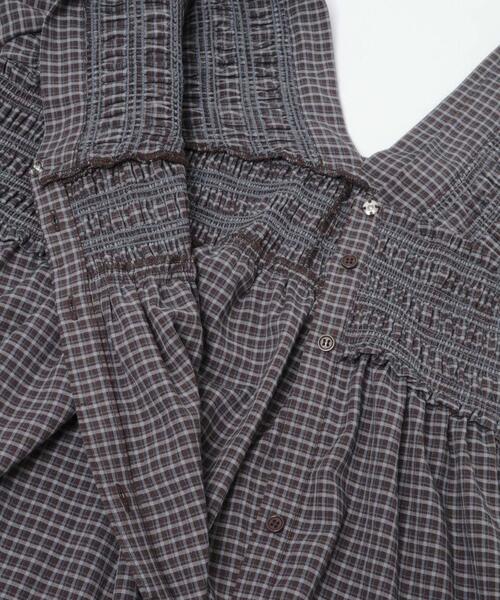 KBF（ケイビーエフ）の「2WAYシャーリングチェックミニワンピース（ワンピース・レディース・ブラウン系その他/ベージュ系その他/ブルー系その他・ONE）」の21枚目の写真