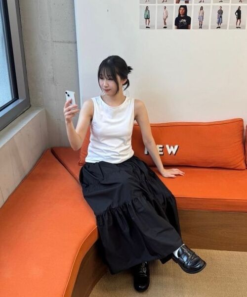 Kijun（キジュン）の「ベーシック ボートネック タンクトップ ホワイト（Tシャツ/カットソー・レディース・その他・SMALL/MEDIUM）」の9枚目の写真