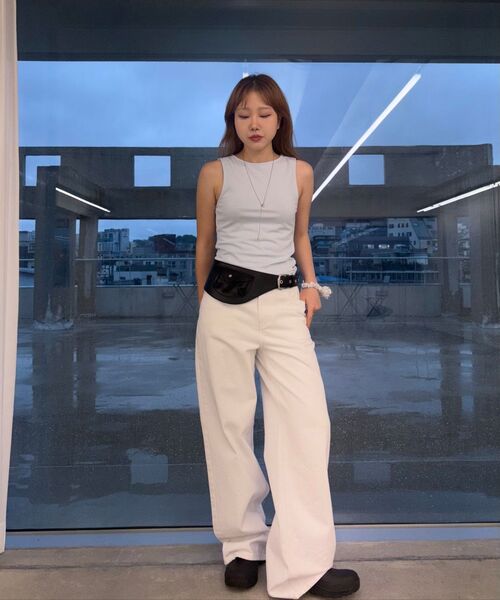 Kijun（キジュン）の「ベーシック ボートネック タンクトップ ホワイト（Tシャツ/カットソー・レディース・その他・SMALL/MEDIUM）」の10枚目の写真