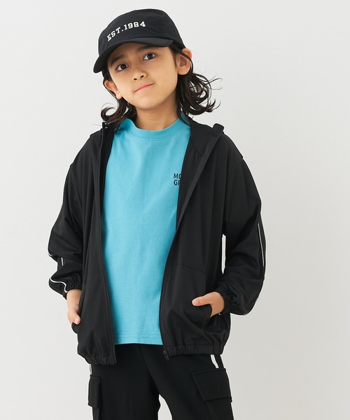 coca(coca)(コカ)の「キッズ UVカットラインパーカー(パーカー・キッズ・ベージュ/ブラック・150/140/130/120)」の4枚目の写真