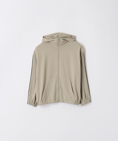 coca(coca)(コカ)の「キッズ UVカットラインパーカー(パーカー・キッズ・ベージュ/ブラック・150/140/130/120)」の14枚目の写真