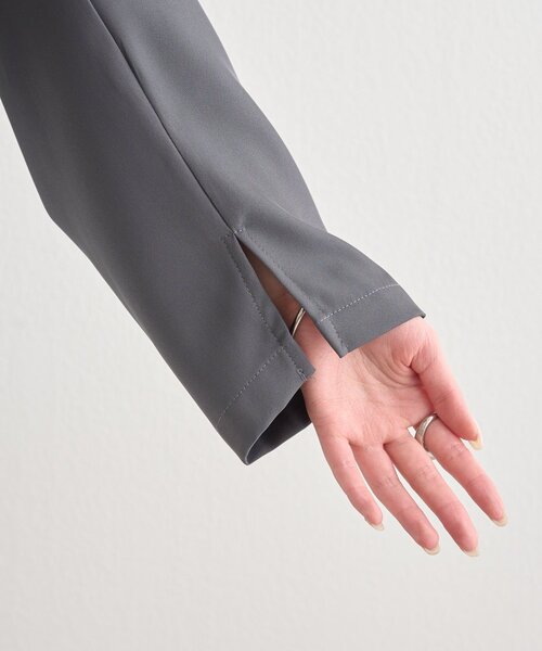 mystic(ミスティック)の「パフショートジャケット(テーラードジャケット・レディース・チャコールグレー/ネイビー・FREE)」の12枚目の写真