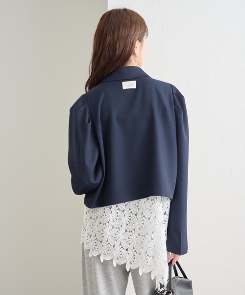 mystic(ミスティック)の「パフショートジャケット(テーラードジャケット・レディース・チャコールグレー/ネイビー・FREE)」の20枚目の写真