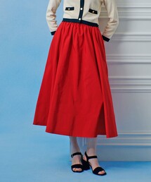 【LOULOU WILLOUGHBY】ポリエステルコットングログランギャザースカート