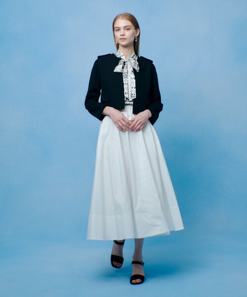 LOULOU WILLOUGHBY(ルルウィルビー)の「【LOULOU WILLOUGHBY】ポリエステルコットングログランギャザースカート(スカート・レディース・ブラック/ホワイト/レッド・2/1)」の21枚目の写真