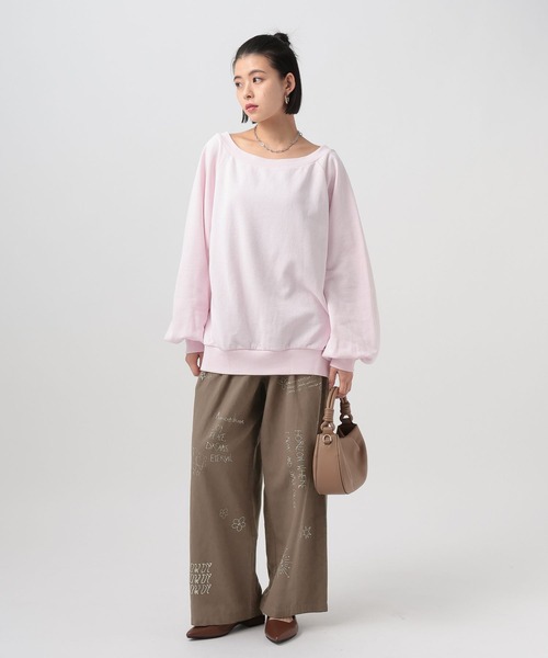 BAYFLOW（ベイフロー）の「[手描き風イラストをプリント]グラフィティタックパンツ（その他パンツ・レディース・ライトベージュ/ブラウン・MEDIUM/SMALL）」の11枚目の写真