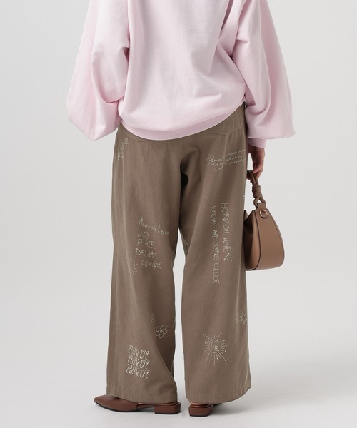 BAYFLOW（ベイフロー）の「[手描き風イラストをプリント]グラフィティタックパンツ（その他パンツ・レディース・ライトベージュ/ブラウン・MEDIUM/SMALL）」の14枚目の写真