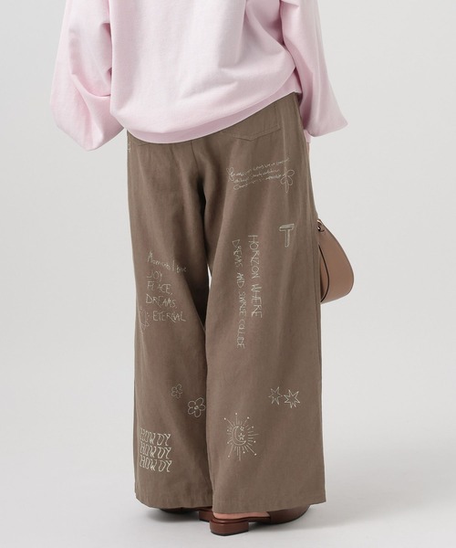 BAYFLOW（ベイフロー）の「[手描き風イラストをプリント]グラフィティタックパンツ（その他パンツ・レディース・ライトベージュ/ブラウン・MEDIUM/SMALL）」の15枚目の写真