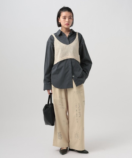 BAYFLOW（ベイフロー）の「[手描き風イラストをプリント]グラフィティタックパンツ（その他パンツ・レディース・ライトベージュ/ブラウン・MEDIUM/SMALL）」の16枚目の写真