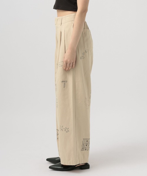 BAYFLOW（ベイフロー）の「[手描き風イラストをプリント]グラフィティタックパンツ（その他パンツ・レディース・ライトベージュ/ブラウン・MEDIUM/SMALL）」の22枚目の写真