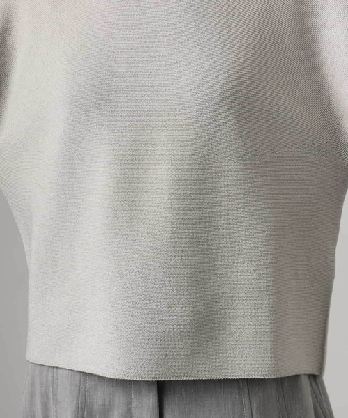 MICHEL KLEIN(ミッシェル・クラン)の「ホールガーメント(R)パフスリーブニット(ニット/セーター・レディース・ライトベージュ/クリーム/ブルー・38)」の14枚目の写真
