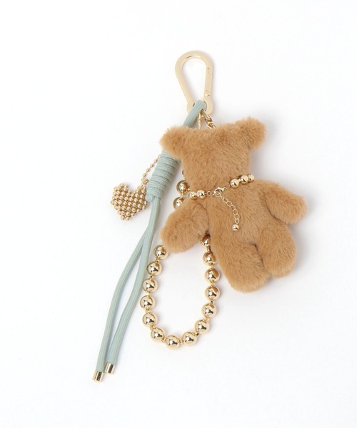 LAKOLE（ラコレ）の「ふわふわベアチャーム / 658115（キーホルダー・レディース・ホワイト/ブラウン・FREE）」の3枚目の写真