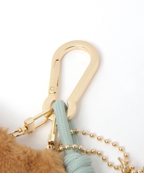 LAKOLE（ラコレ）の「ふわふわベアチャーム / 658115（キーホルダー・レディース・ホワイト/ブラウン・FREE）」の4枚目の写真