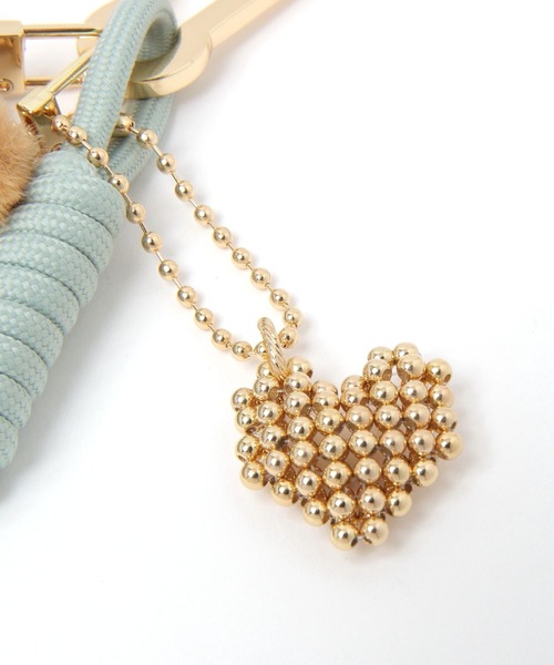 LAKOLE（ラコレ）の「ふわふわベアチャーム / 658115（キーホルダー・レディース・ホワイト/ブラウン・FREE）」の5枚目の写真