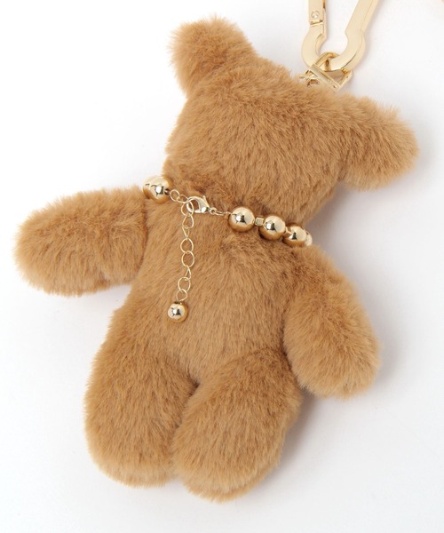 LAKOLE（ラコレ）の「ふわふわベアチャーム / 658115（キーホルダー・レディース・ホワイト/ブラウン・FREE）」の9枚目の写真