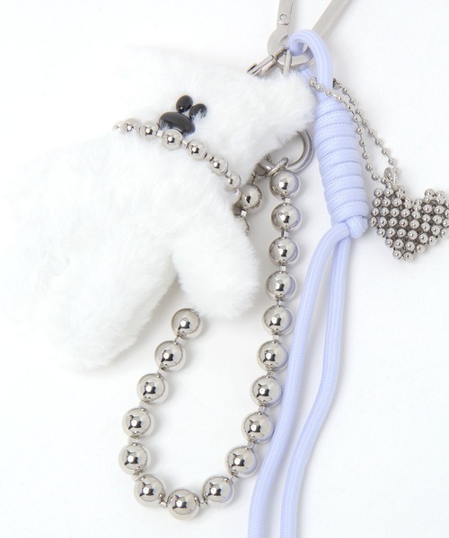 LAKOLE（ラコレ）の「ふわふわベアチャーム / 658115（キーホルダー・レディース・ホワイト/ブラウン・FREE）」の10枚目の写真