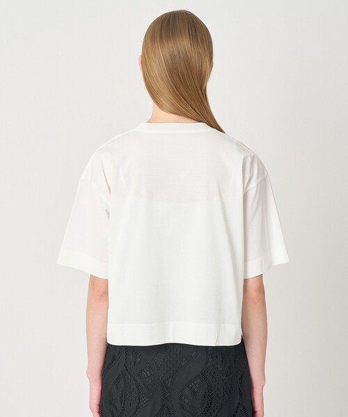 ANAYI(アナイ)の「コットン天竺半袖オーバー プルオーバー(Tシャツ/カットソー・レディース・ブラック/オフホワイト・38/36)」の7枚目の写真