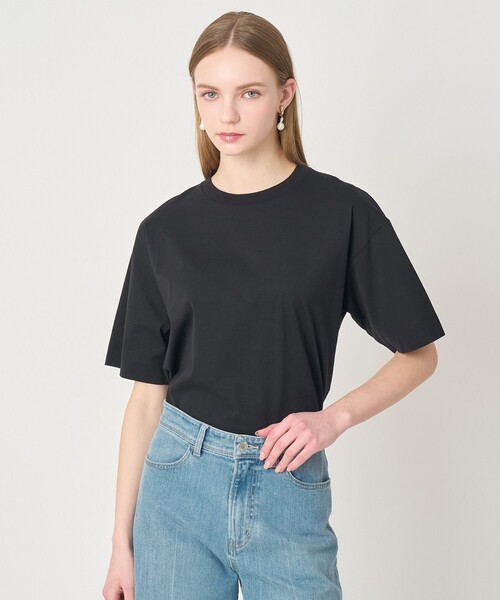 ANAYI(アナイ)の「コットン天竺半袖オーバー プルオーバー(Tシャツ/カットソー・レディース・ブラック/オフホワイト・38/36)」の15枚目の写真