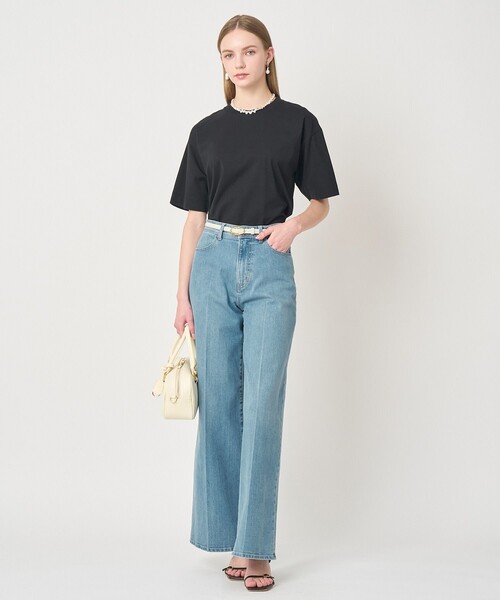 ANAYI(アナイ)の「コットン天竺半袖オーバー プルオーバー(Tシャツ/カットソー・レディース・ブラック/オフホワイト・38/36)」の17枚目の写真