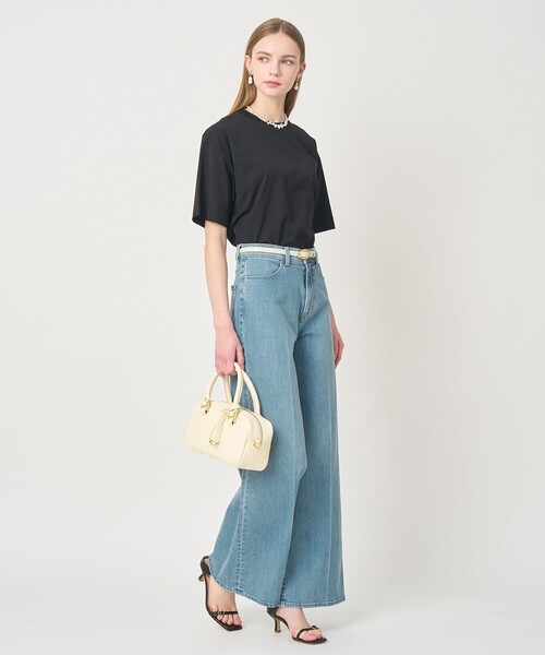 ANAYI(アナイ)の「コットン天竺半袖オーバー プルオーバー(Tシャツ/カットソー・レディース・ブラック/オフホワイト・38/36)」の18枚目の写真
