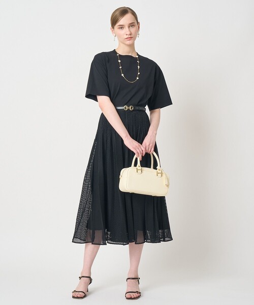 ANAYI(アナイ)の「コットン天竺半袖オーバー プルオーバー(Tシャツ/カットソー・レディース・ブラック/オフホワイト・38/36)」の19枚目の写真