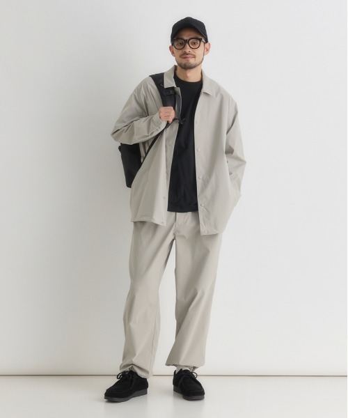 CAMP7（キャンプセブン）の「【CAMP7】アクティブ ロングスリーブシャツ (スナップ仕様 / コーチジャケット風 / セットアップ対応)（シャツ/ブラウス・メンズ・ベージュ/ブラック/ダークグレー・S/M/L/XL）」の10枚目の写真