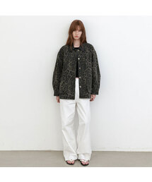 LEOPARD WASHING DENIM JACKET (JK-3067)