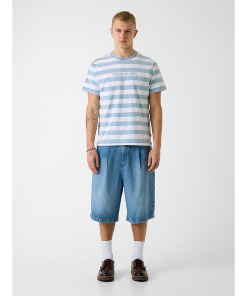 GUESS JEANS(ゲスジーンズ)の「GUESS JEANS Baggy Short デニムパンツ(デニムパンツ・メンズ・ライトインディゴブルー・29inch/31inch/32inch/34inch/28inch/30inch)」の4枚目の写真