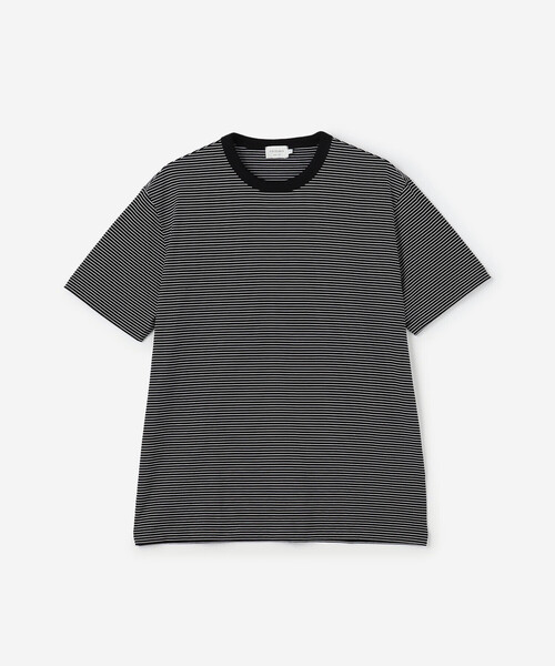 handvaerk(ハンドバーク)の「handvaerk | 60/2 クルーネック半袖Tシャツ STRIPE MEN(Tシャツ/カットソー・メンズ・ブラック系その他・L/S/M/XL)」の2枚目の写真