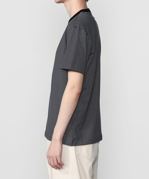 handvaerk(ハンドバーク)の「handvaerk | 60/2 クルーネック半袖Tシャツ STRIPE MEN(Tシャツ/カットソー・メンズ・ブラック系その他・L/S/M/XL)」の8枚目の写真