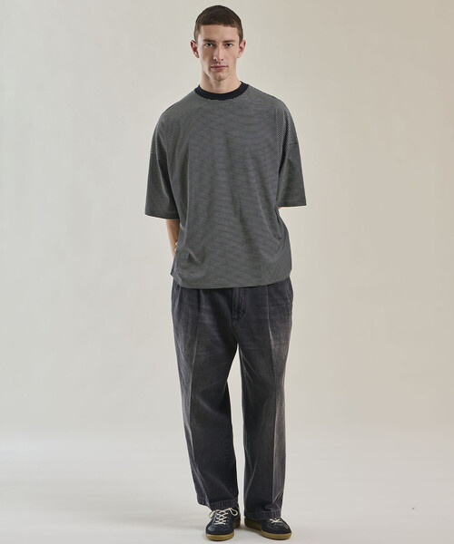 handvaerk(ハンドバーク)の「handvaerk | 60/2 クルーネック半袖Tシャツ STRIPE MEN(Tシャツ/カットソー・メンズ・ブラック系その他・L/S/M/XL)」の12枚目の写真