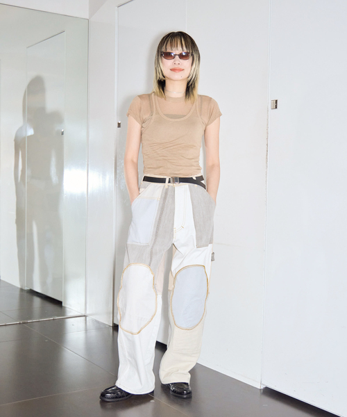 CITYSHOP(シティーショップ)の「ASHER AVA BABY TEE L264-J134:Tシャツ(Tシャツ/カットソー・レディース・ベージュ・SMALL)」の6枚目の写真