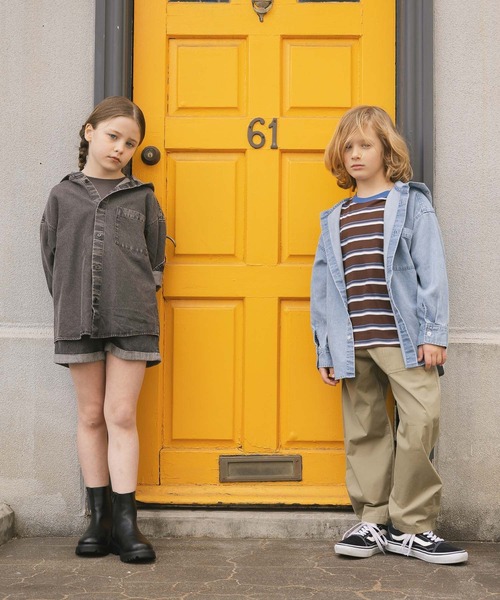 GLOBAL WORK（グローバルワーク）の「スゴラク撥水ベイカーバレルパンツ/638222（その他パンツ・キッズ・ベージュ/カーキ/インディゴブルー・130cm/160cm/150cm/140cm）」の4枚目の写真