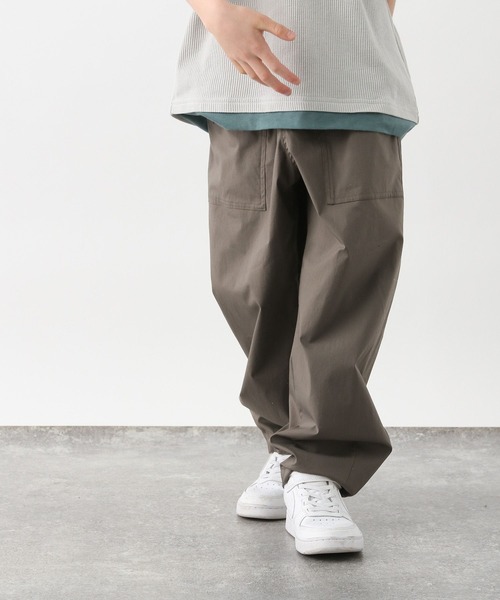 GLOBAL WORK（グローバルワーク）の「スゴラク撥水ベイカーバレルパンツ/638222（その他パンツ・キッズ・ベージュ/カーキ/インディゴブルー・130cm/160cm/150cm/140cm）」の15枚目の写真