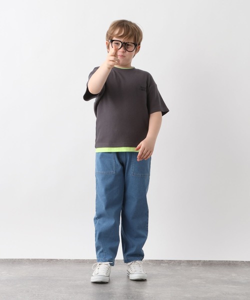 GLOBAL WORK（グローバルワーク）の「スゴラク撥水ベイカーバレルパンツ/638222（その他パンツ・キッズ・ベージュ/カーキ/インディゴブルー・130cm/160cm/150cm/140cm）」の16枚目の写真