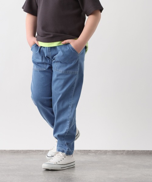 GLOBAL WORK（グローバルワーク）の「スゴラク撥水ベイカーバレルパンツ/638222（その他パンツ・キッズ・ベージュ/カーキ/インディゴブルー・130cm/160cm/150cm/140cm）」の20枚目の写真